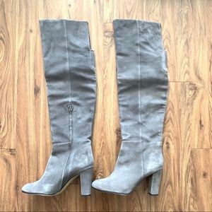 Halogen over the knee boots. Grey Suede, worn 2x.